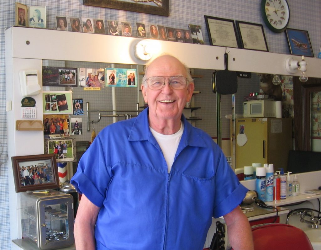 Ed Valk has been cutting hair in downtown Eau Claire since 1963. (Photos by Tim Hirsch)