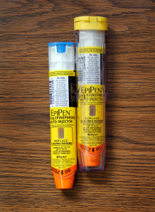 EpiPens are self-injectable devices that contain epinephrine. The auto-injectors counteract potentially life-threatening allergic reactions. EpiPens, which come in packs of two, have risen sharply in price and now retail for about $600. (Photo by Coburn Dukehart/WCIJ)